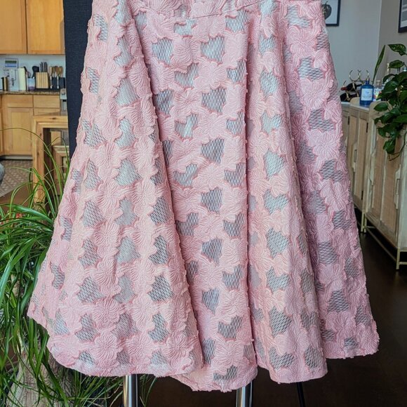 Chicwish Dresses & Skirts - Pink Jacquard Midi Skirt